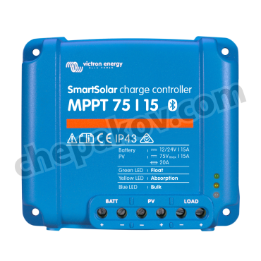 Соларен заряден контролер Smart Victron Blue Solar MPPT 75/15 (12/24V-15A) с Bluetooth