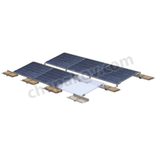 Безпробивна метална конструкция за монтаж соларни панели върху плосък покрив с насочване панелите на юг