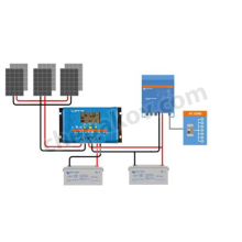 Соларен заряден контролер BlueSolar PWM-LCD&USB 12/24V-20A - за два акумулатора 