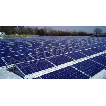 South oriented ground mount system for solar panels